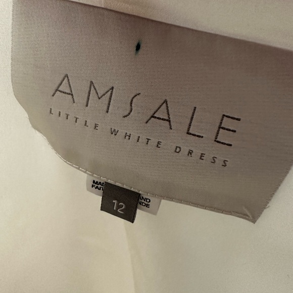 Amsale Lace Crepe Wedding Midi Dress (LW142) - Picture 3 of 3